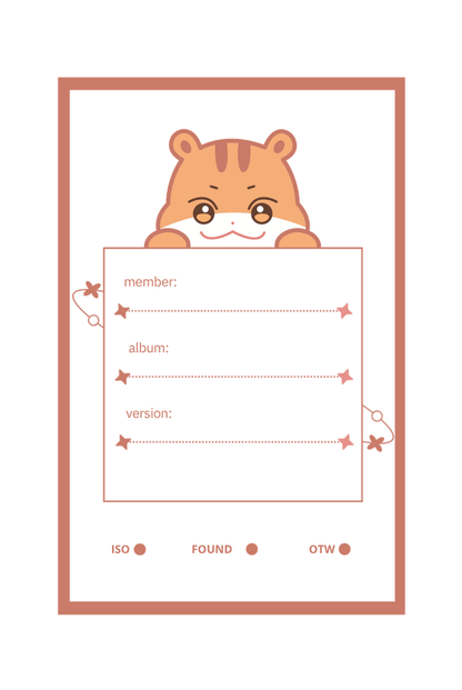 Ateez Binder Filler Cards