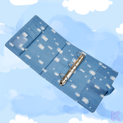 Kpop Collect’s A5 denim photocard binder inspired by New Jeans – trendy Kpop binder for collectors.