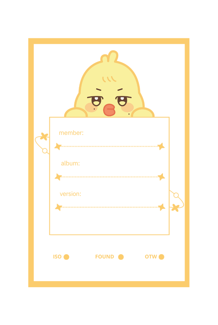 Ateez Binder Filler Cards