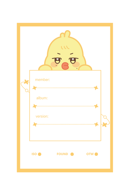Ateez Binder Filler Cards