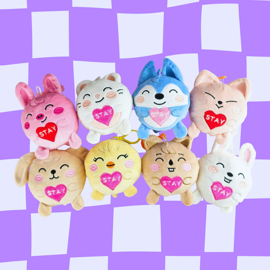 Cute SKZOO plushie keychain for Stray Kids fans, designed in the USA