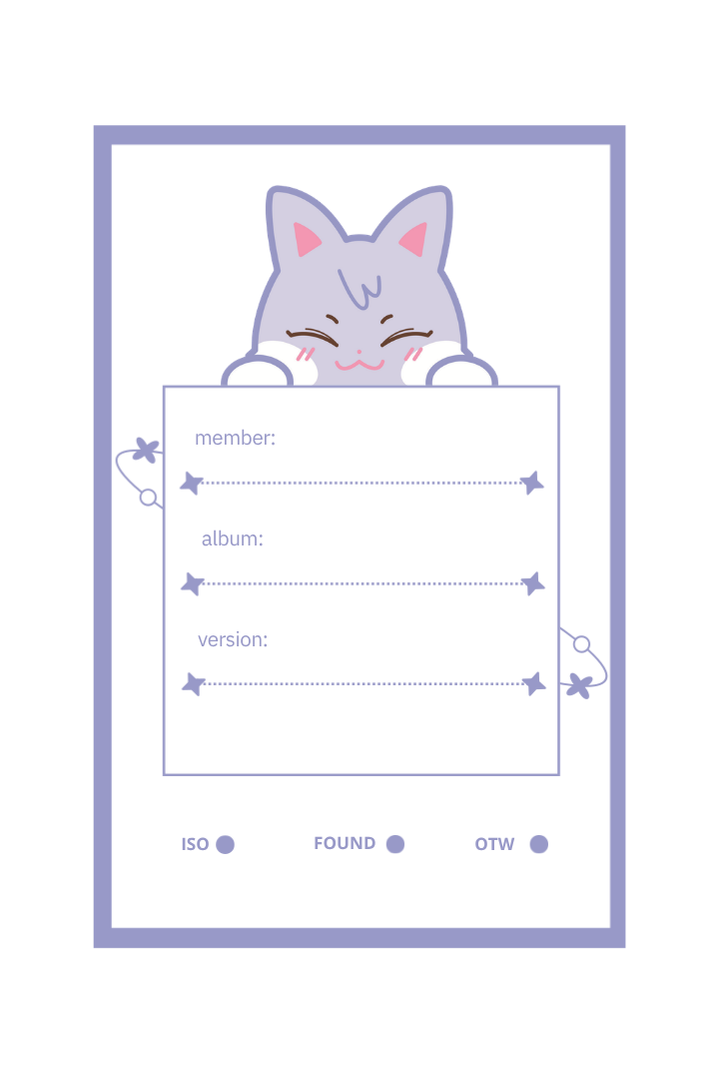 Ateez Binder Filler Cards