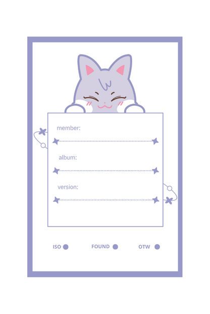 Ateez Binder Filler Cards