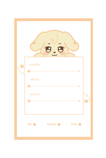 Ateez Binder Filler Cards